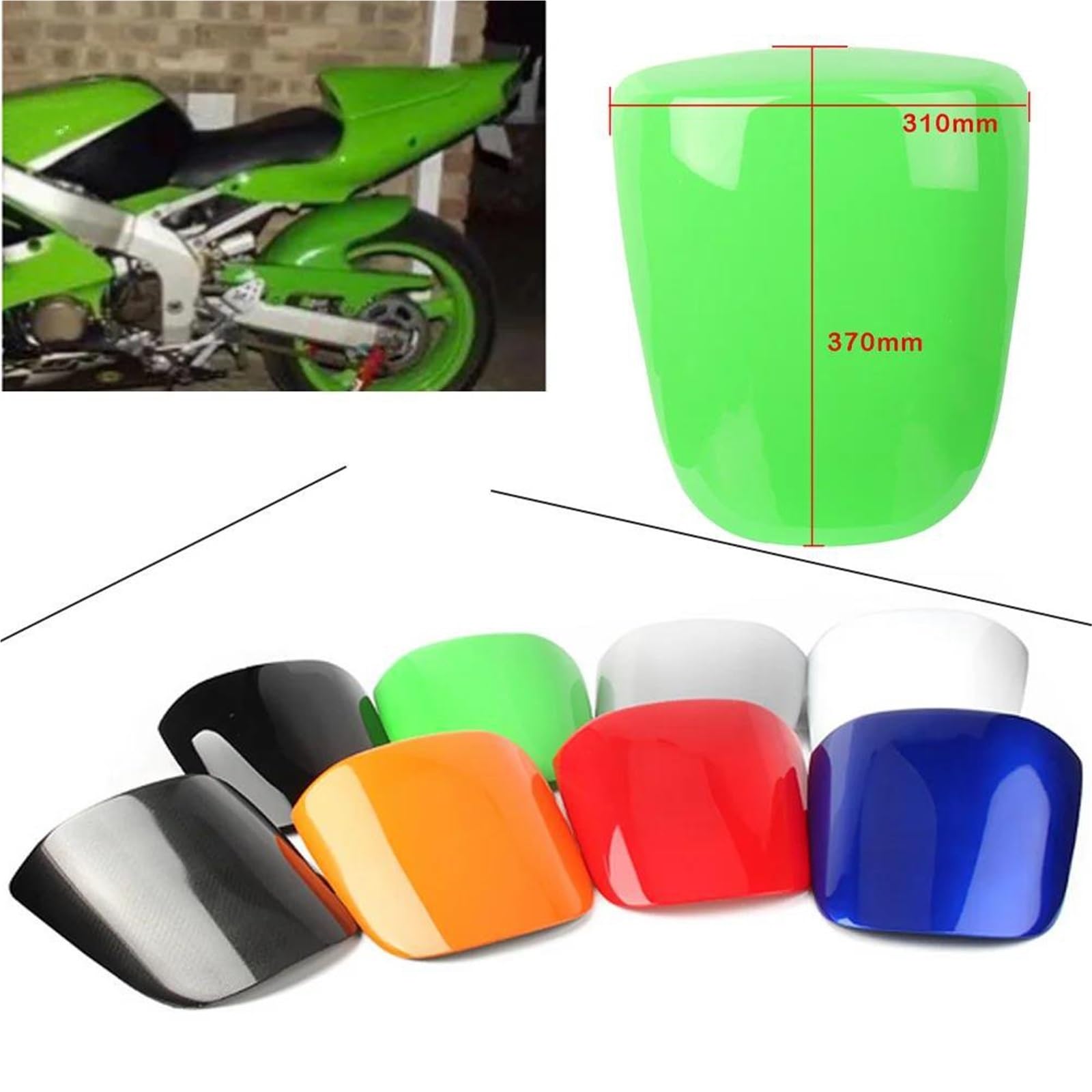 Cubierta De Asiento Trasero (Colín) para Motocicleta para para Ninja para ZX-6R para ZX600 (1998-2002) Carenado Joroba(Azul)