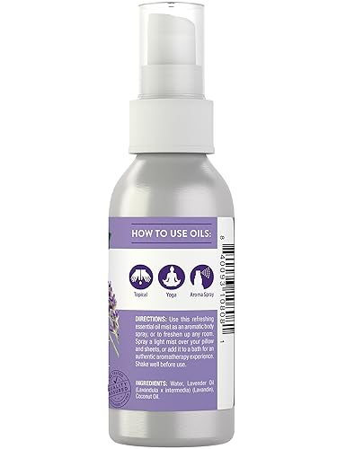 Miniatura 6 de Nature's Truth - Spray de aceite esencial de lavanda 2.4 onzas líquidas Rocío de aroma para habitación, uso tópico y yoga