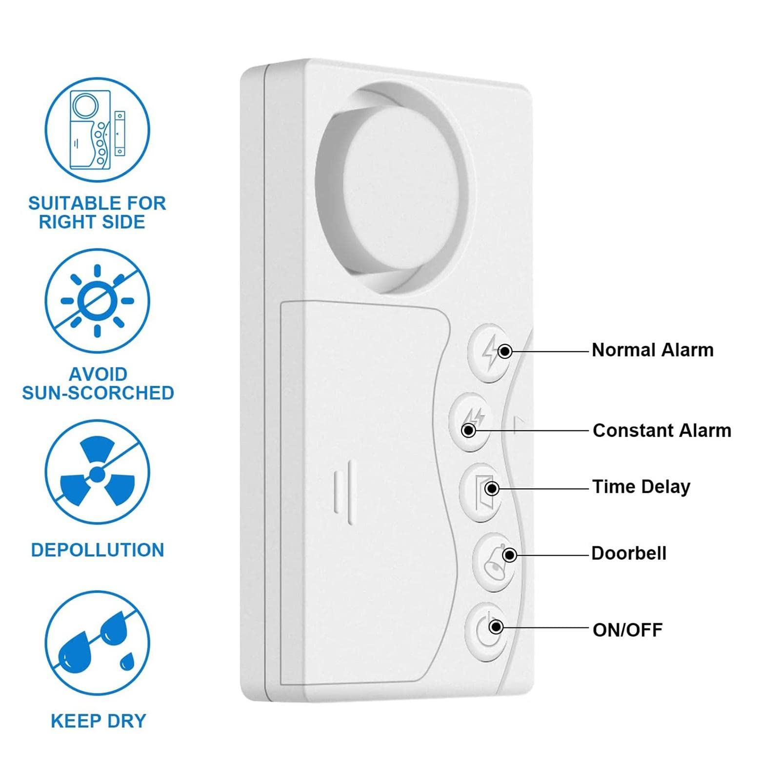 10 Alarma de Puerta de refrigerador - Alarma de Puerta del | congelador Cuando se Deja Abierta | Sensor de Seguridad magnético Ventanas Abiertas Alarmas Alarma de Puerta de Piscina