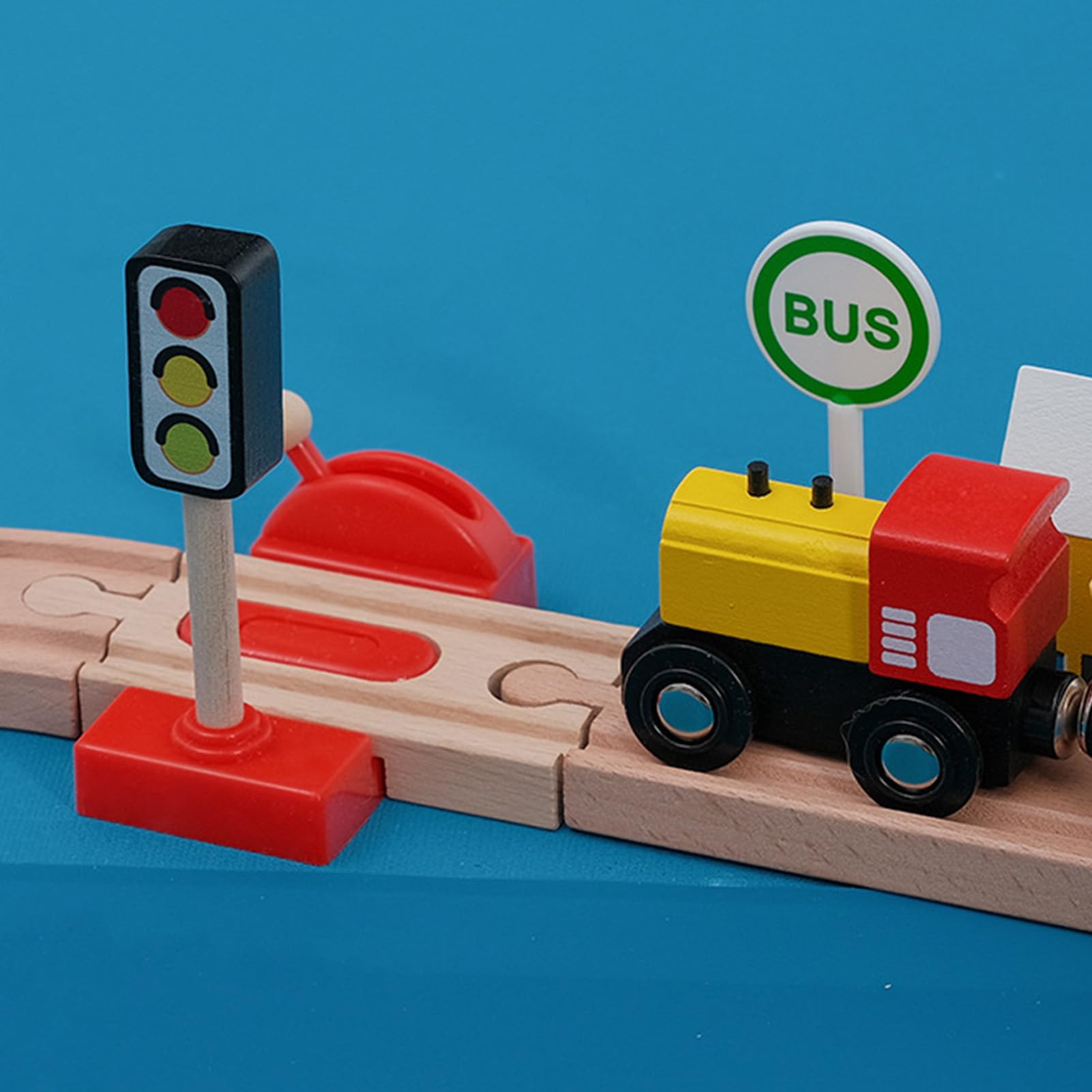 Holzeisenbahn-Set, Elektrisches Eisenbahngleis-Spielset, Kleinkindspielzeug, Interaktives Pädagogisches Kleinkind-Eisenbahn-Set-Spielzeug, Holzspielzeug für und Mädchen