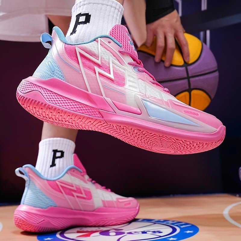 Zapatillas de Baloncesto Unisex de Corte bajo, Modernas, Transpirables, Antideslizantes, Resistentes al Desgaste y con amortiguación de Impactos.