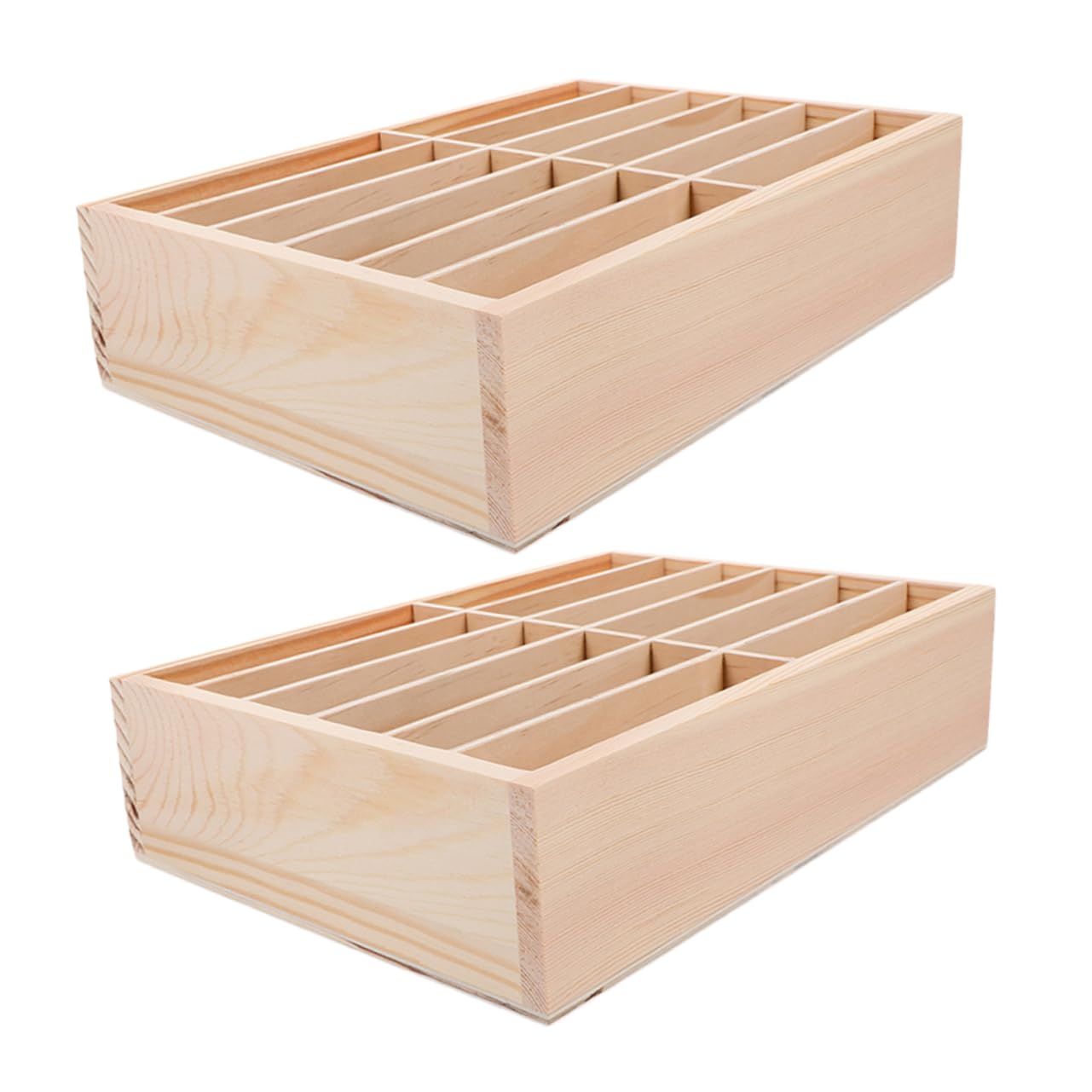 Hemobllo Organizer Legno 12 Scomparti Porta Cellulare da Tavolo, Supporto Smartphone per Ufficio, Aula e Sala Riunioni, Set 2 Pezzi per Gestione e Archiviazione Telefonica