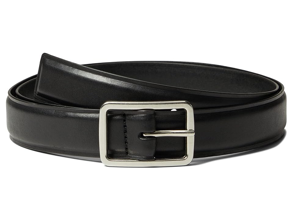 Madewell Rectangle Buckle Leather Belt (True Black) Women's Belts INTERNATIONAL SHIPPING