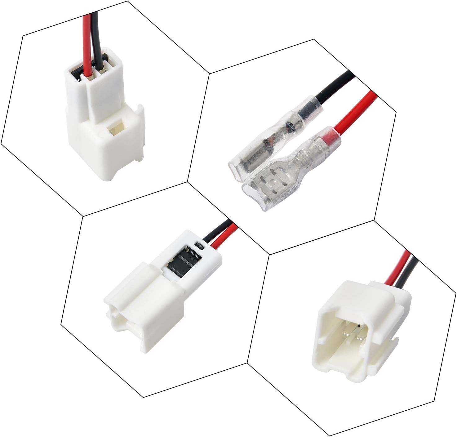 HSTECH PC2-28 2 Pairs (4 Pack) Car Speaker Wiring Harness Compatible with Nissan 2004-2019, Infiniti 2006-2018 Model : Electronics