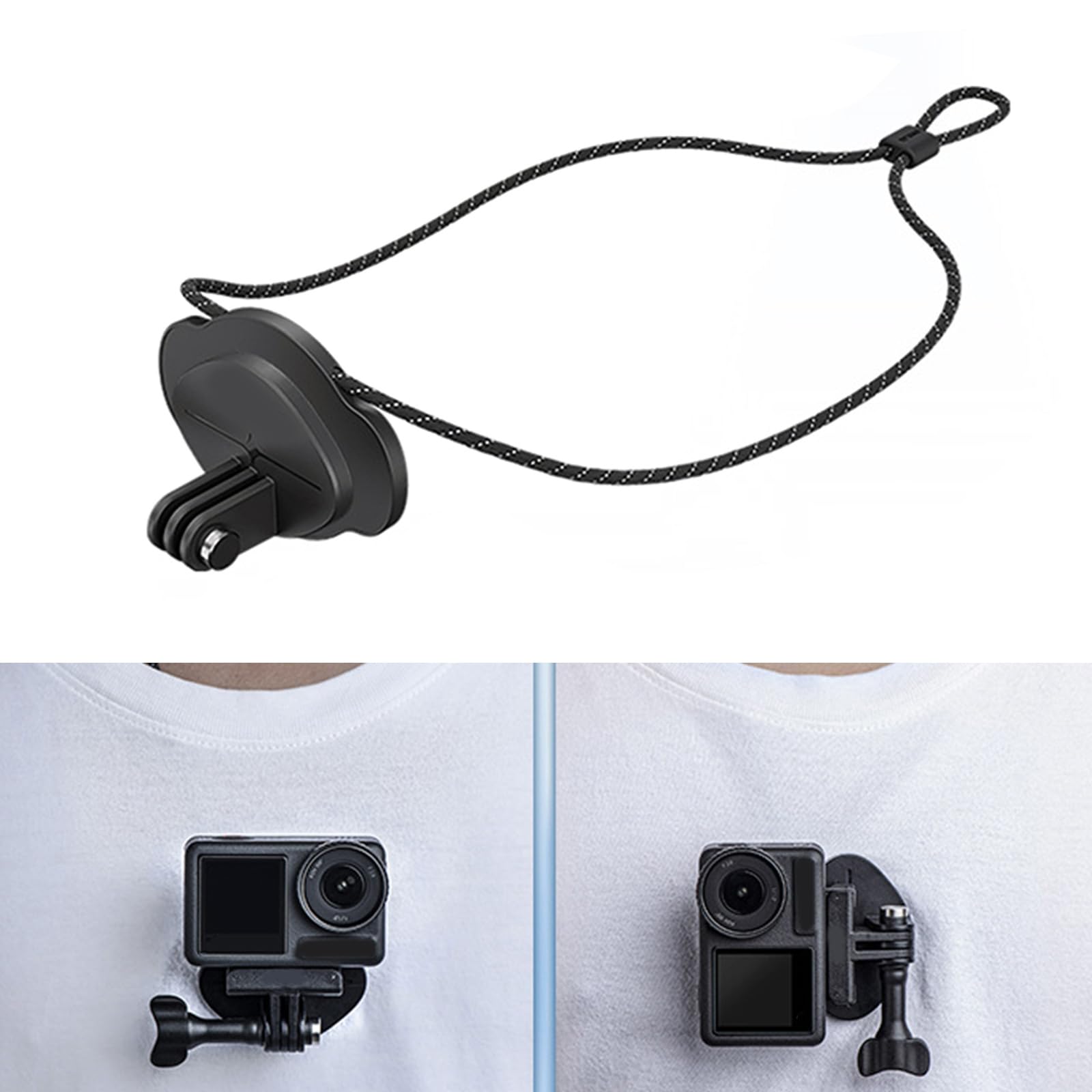 Neck Mount Vlog Mount for Action Cameras Versatile & Secure Holder Adjustable Neck Strap Fit for Action4 Action3