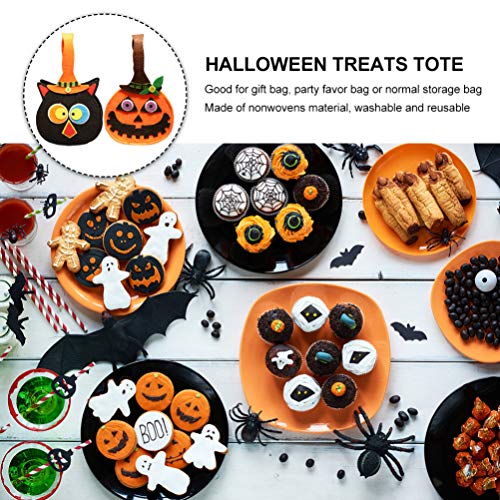 Bolsas de presente de Dia das Bruxas com 2 peças, sacos de doces ou travessuras, sacos de presente d