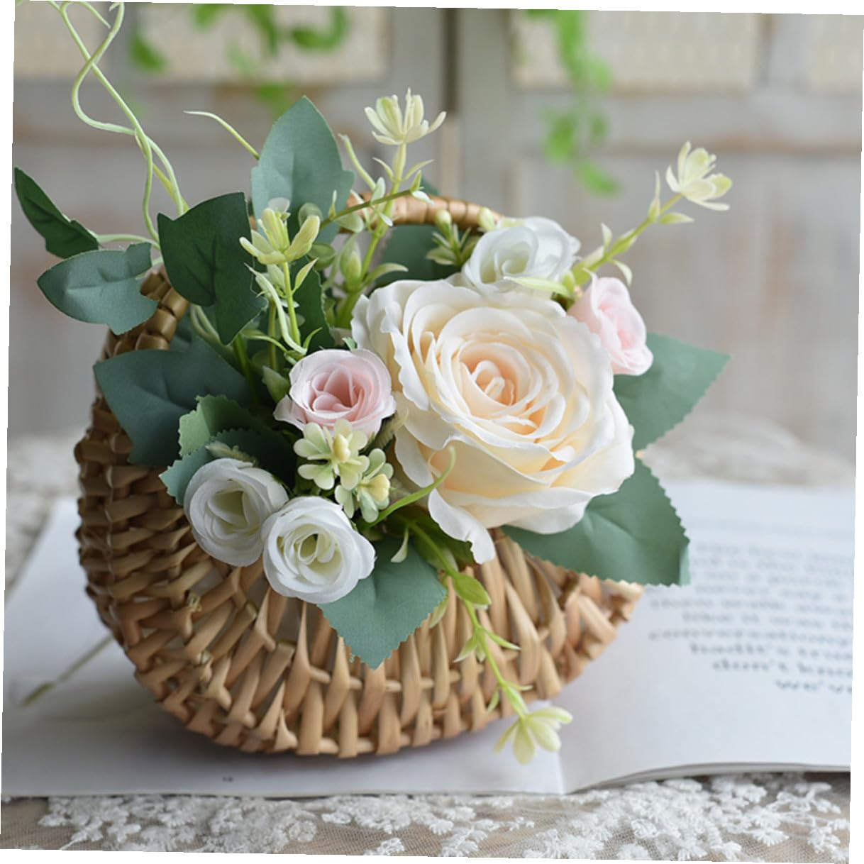 TOYANDONA 3 Stück Leichter Weidenkörbe mit Einzigartigem Design und Eleganter Flechtoptik für Wohnzimmer und Garten zur Stilvollen Aufbewahrung