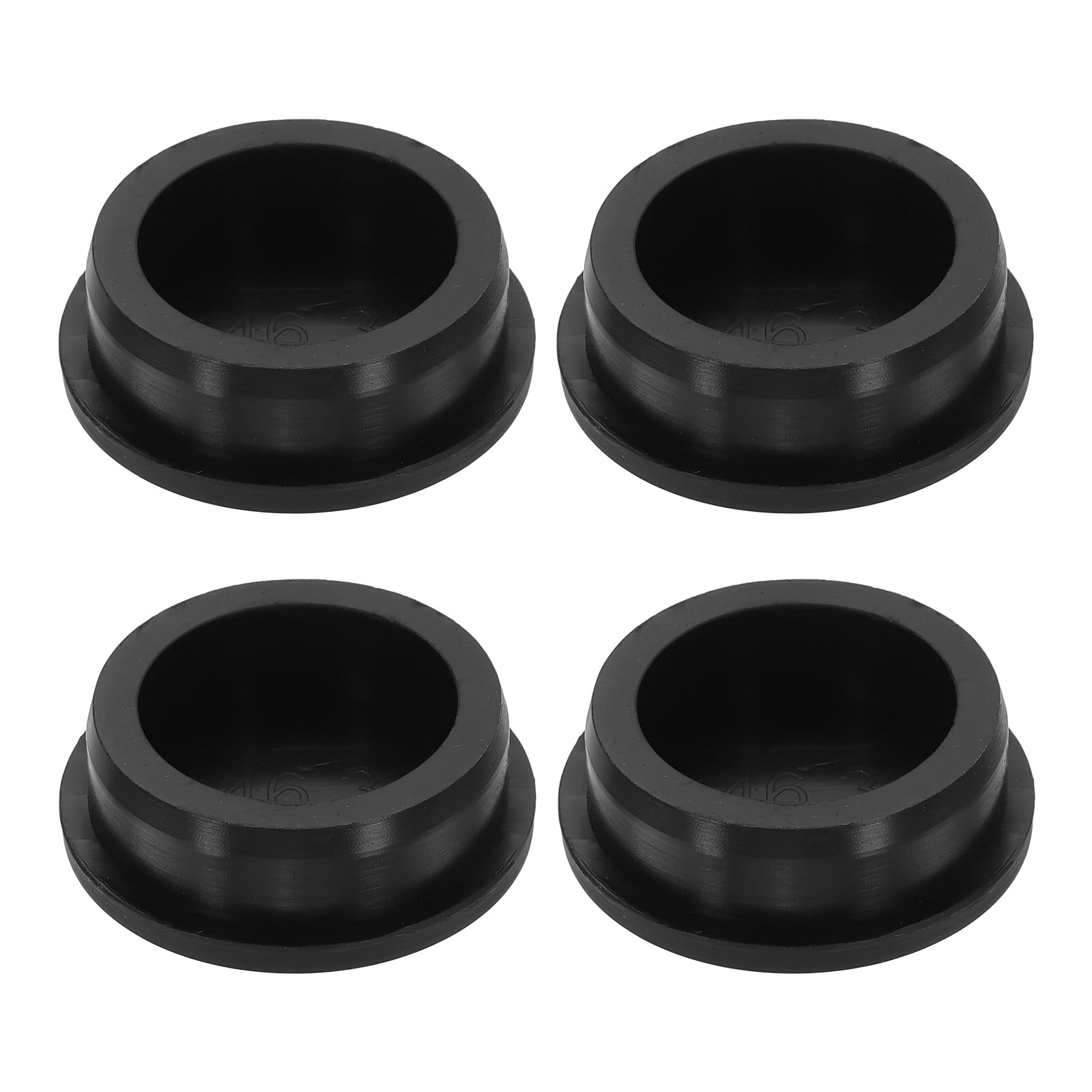 sourcing map 4Pcs Black Plug Holes, Waterproof Rubber Button Plug for 46mm / 1.8" Hole Bottles Pipes End Caps Round Sealing Plugs Flexible Rubber Stoppers