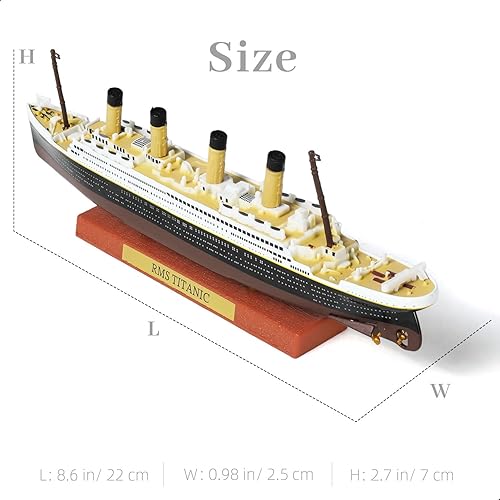Miniatura 2 de 11250 RMS Titanic Crucero Modelo clásico de aleación de metal fundido a presión Modelo legendario crucero británico con soporte de exhibición de