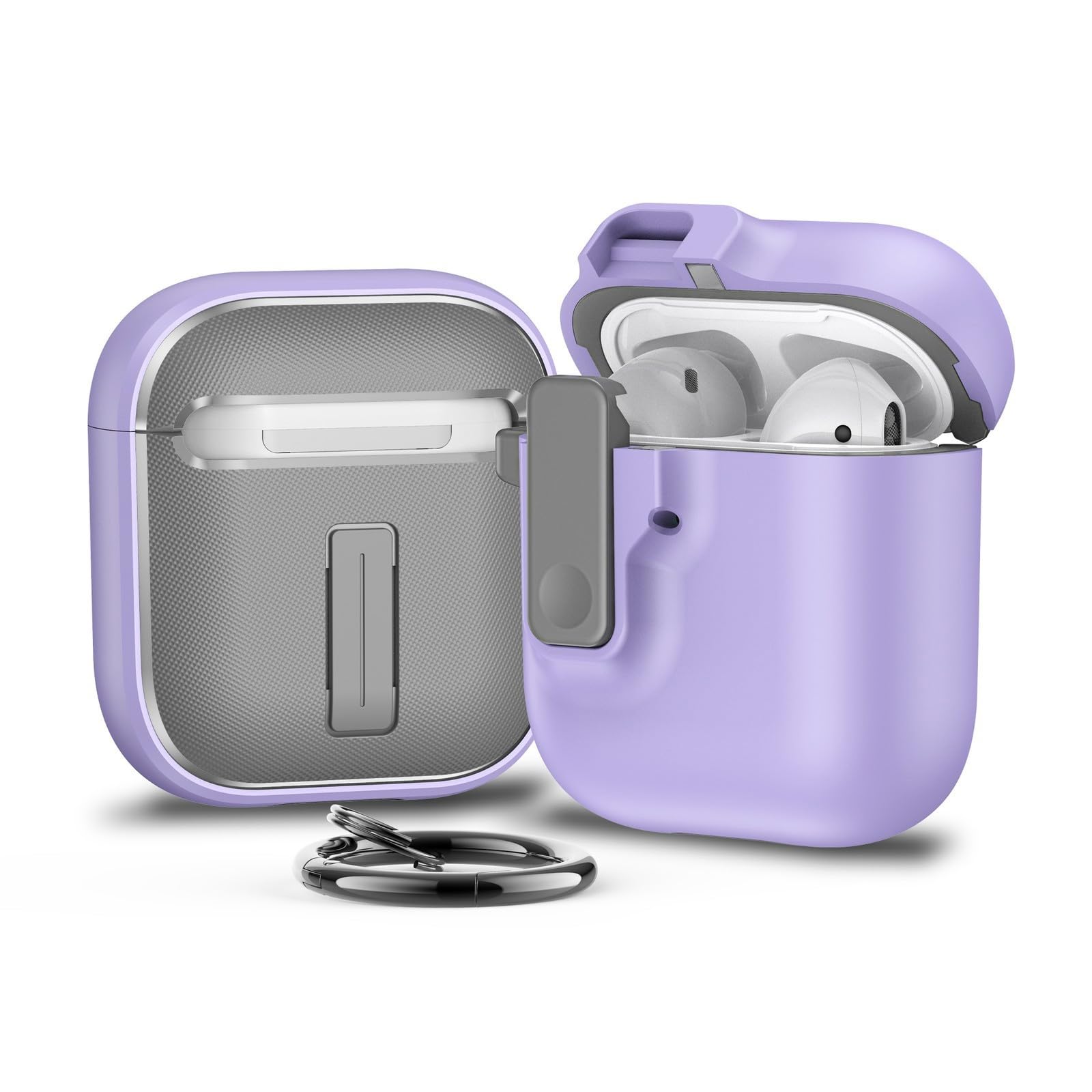 Compatible avec Airpods Pro 3e génération 2025 coque violet silicone rigide - 6