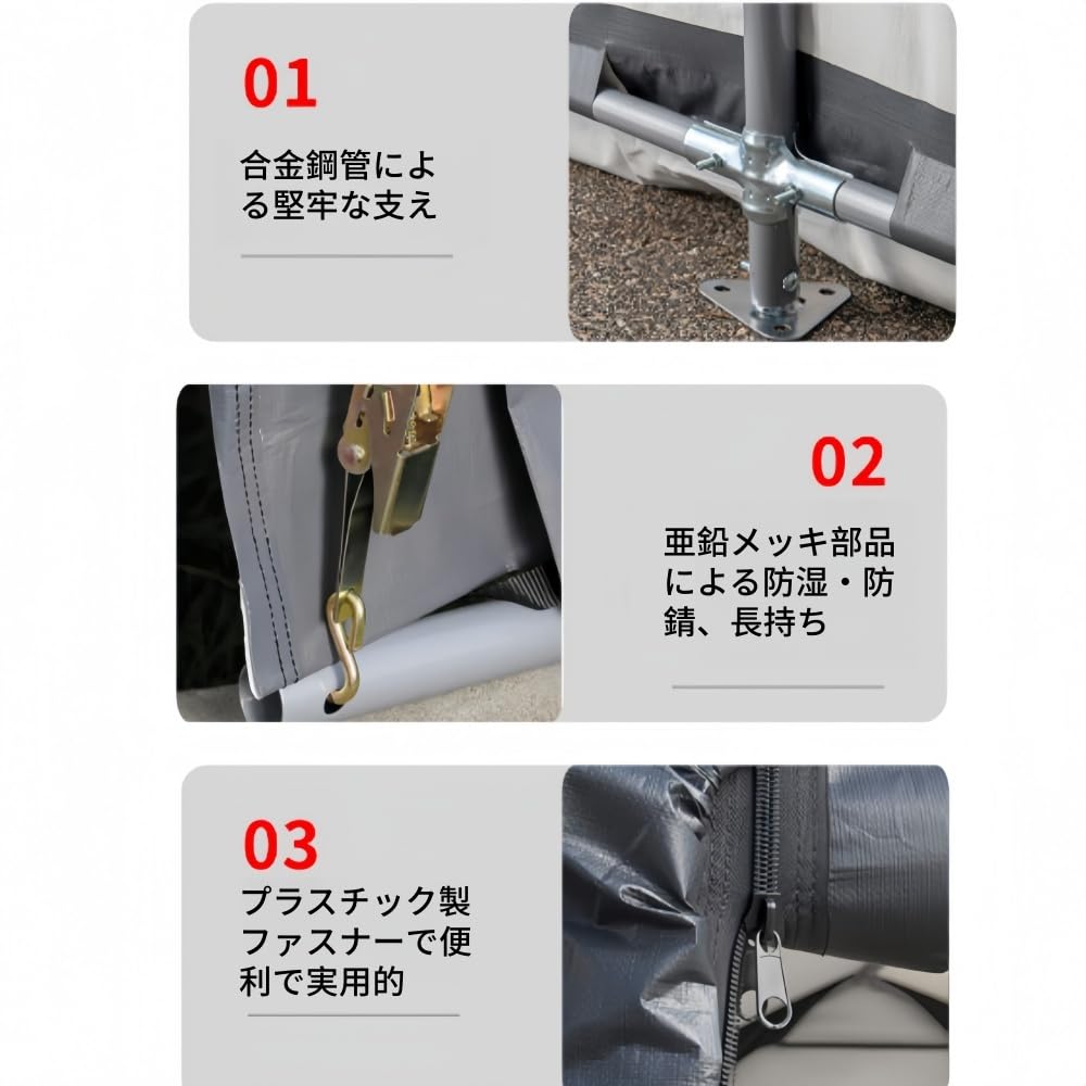 Amazon.co.jp: YFFYバイクガレージ サイクルハウス 自転車テント 2-5台
