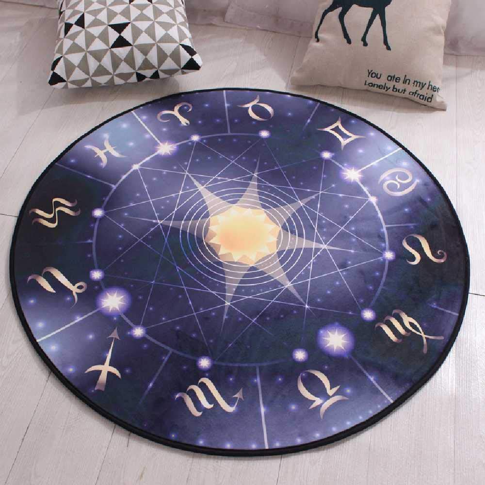 Tapis de fenêtre aspirateur compatible bleu 100cm pour sols glissants