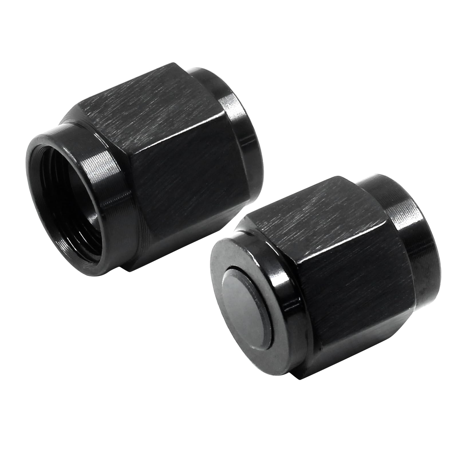 AC PERFORANCE Black -10 AN AN10 Aluinu Ale Flare Plug Fitting With 10AN ORB O Ring Boss