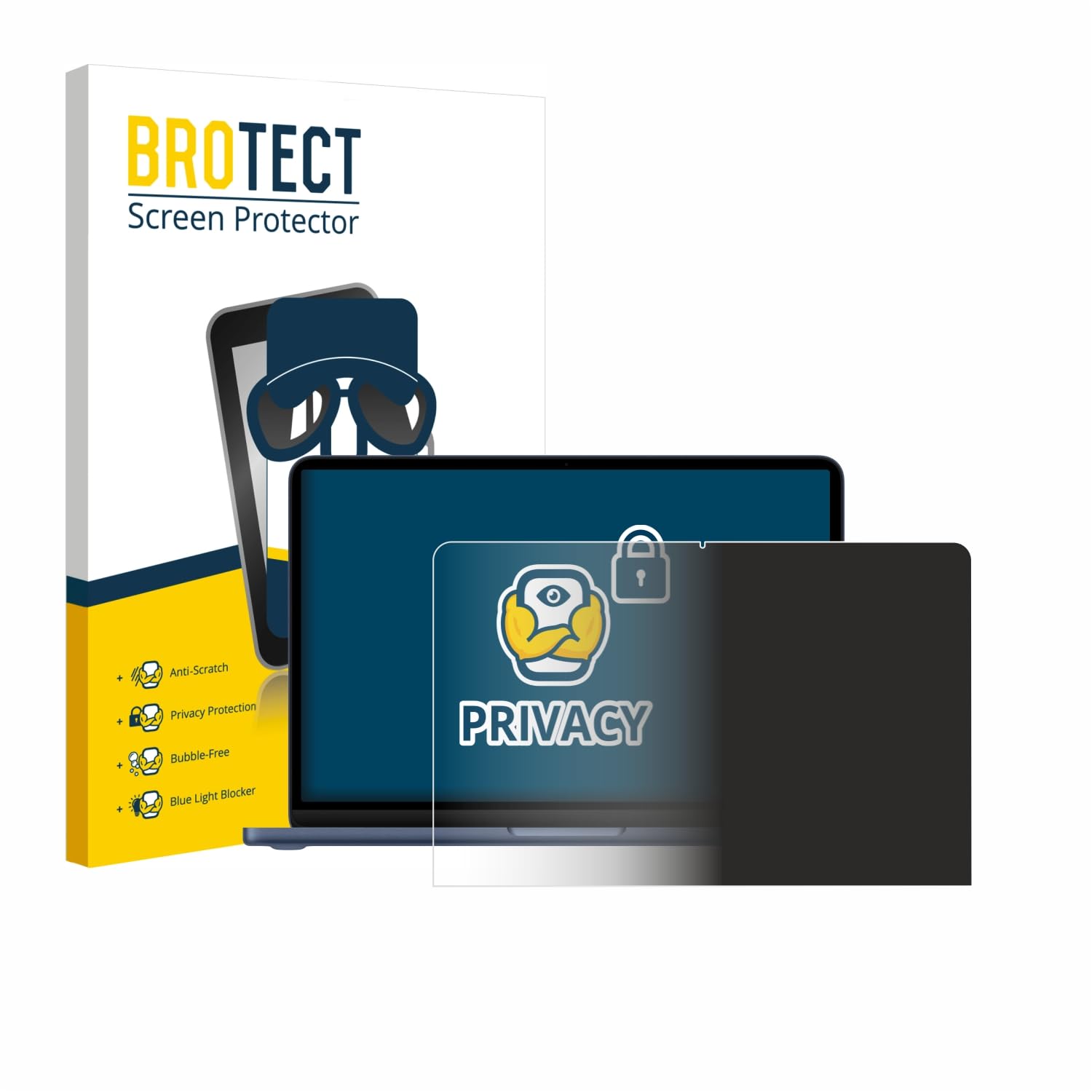 brotect Protection Anti-Espion pour Apple MacBook Neo 13" 2026 [Anti-Spy, Privacy Film, Écran de Confidentialité, filtre de lumière bleue]