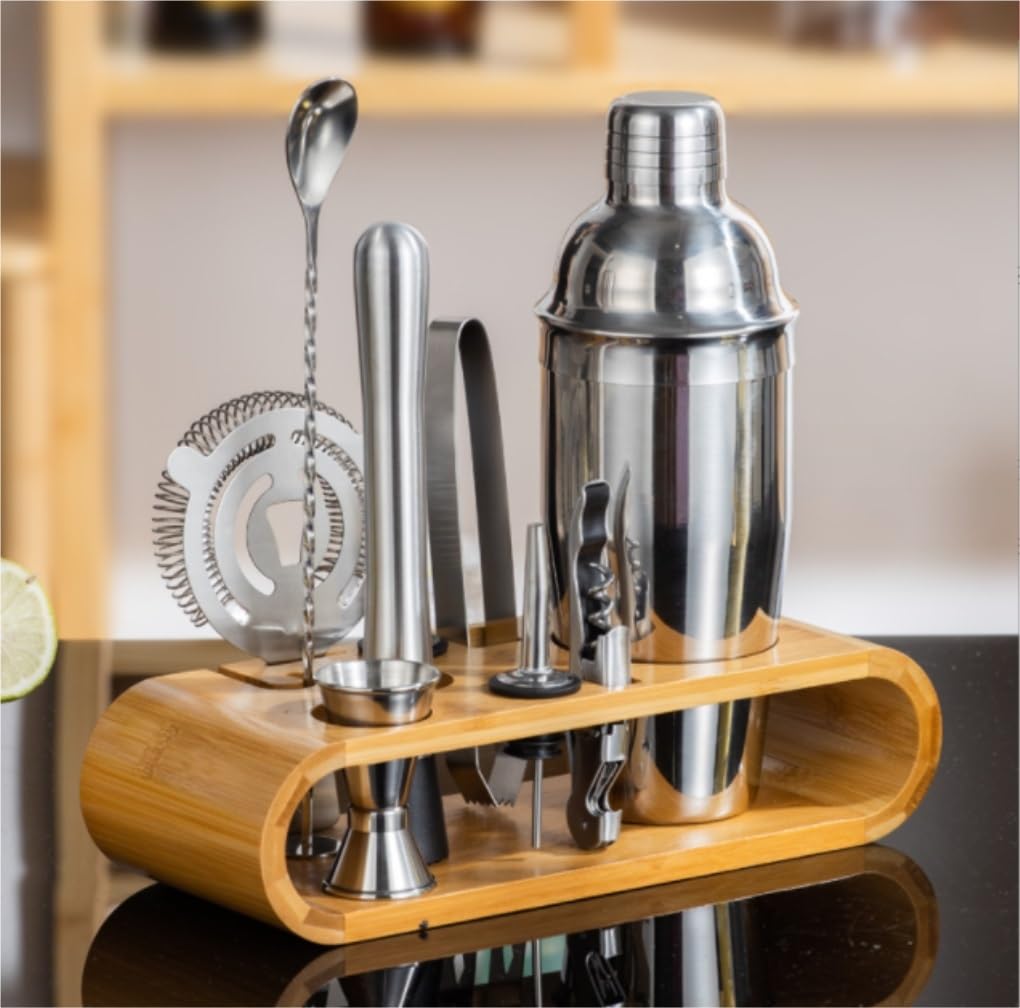 Barkeeper Set 10-teiliges Barmixer-Set Aus Edelstahl Für Zuhause, Barkeeper Und Cocktail-Set, Bar-Werkzeug, Cocktail-Shaker-Set Cocktail Shaker Sets(700ml)