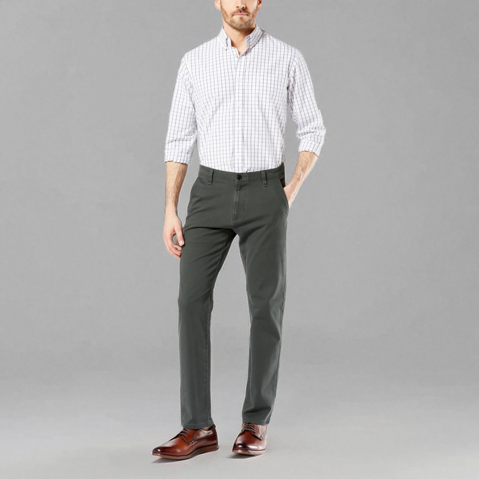 Dockers Signature Khaki Straight Fit Pants Uomo