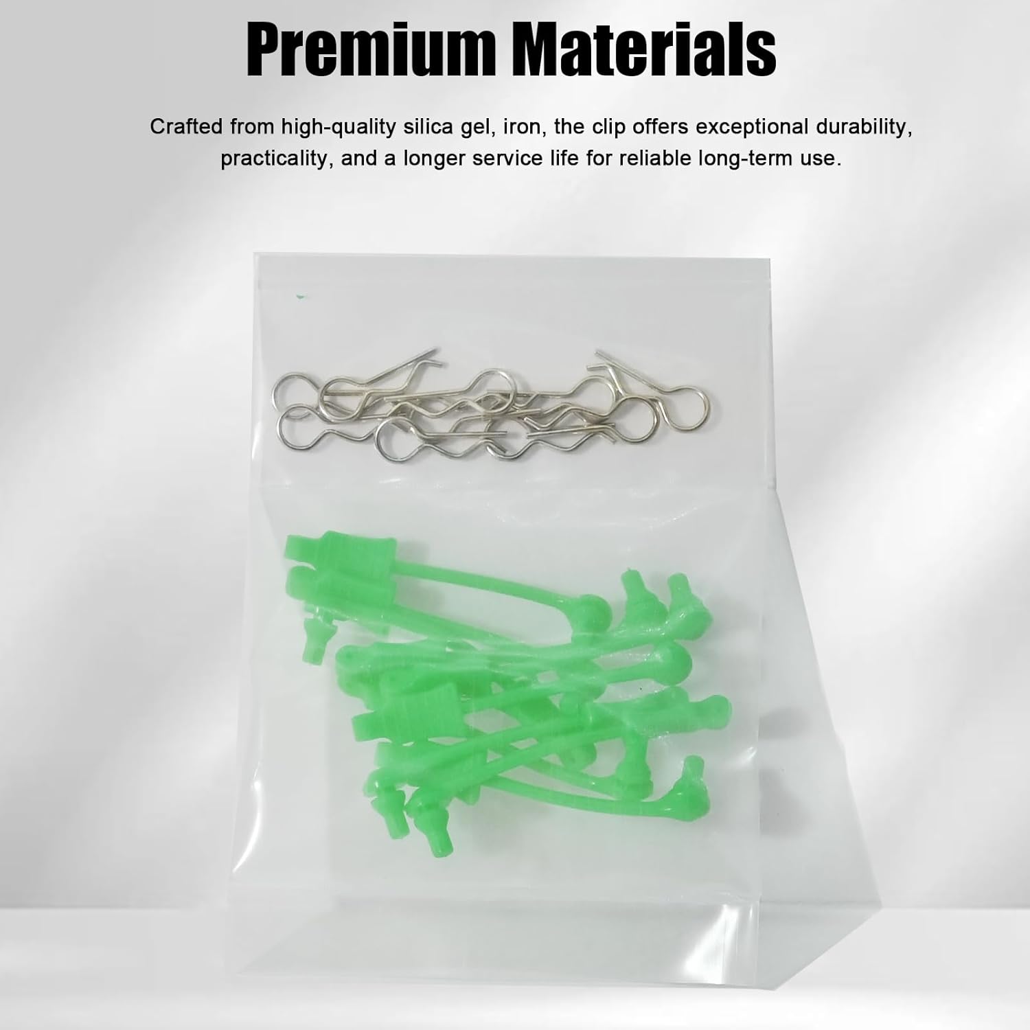 10Pcs RC Body Clips W/Pull Tabs R Pins Universal Shell Replacement Parts for 1/10 1/12 1/14 TRAXXAS ARRMA Axial Losi Redcat HPI Exceed Rc Car Crawler Truck Buggy Drone (Green)
