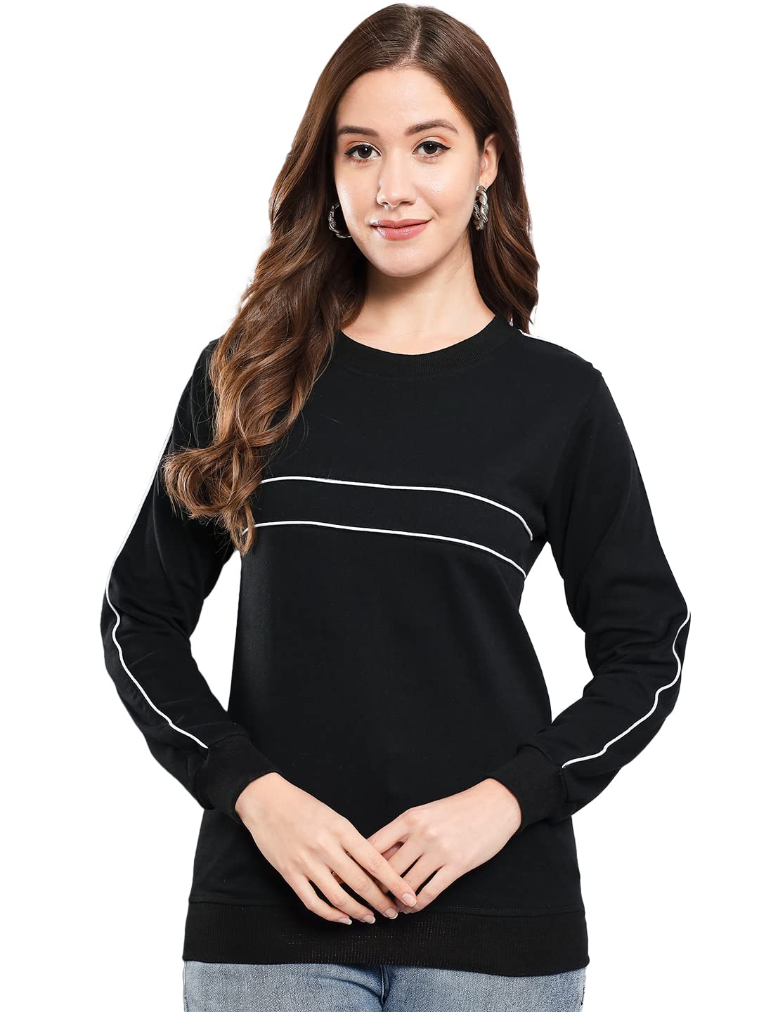 q - rious Women's Round Neck Full Sleeve Sweatshirt-picture-51
