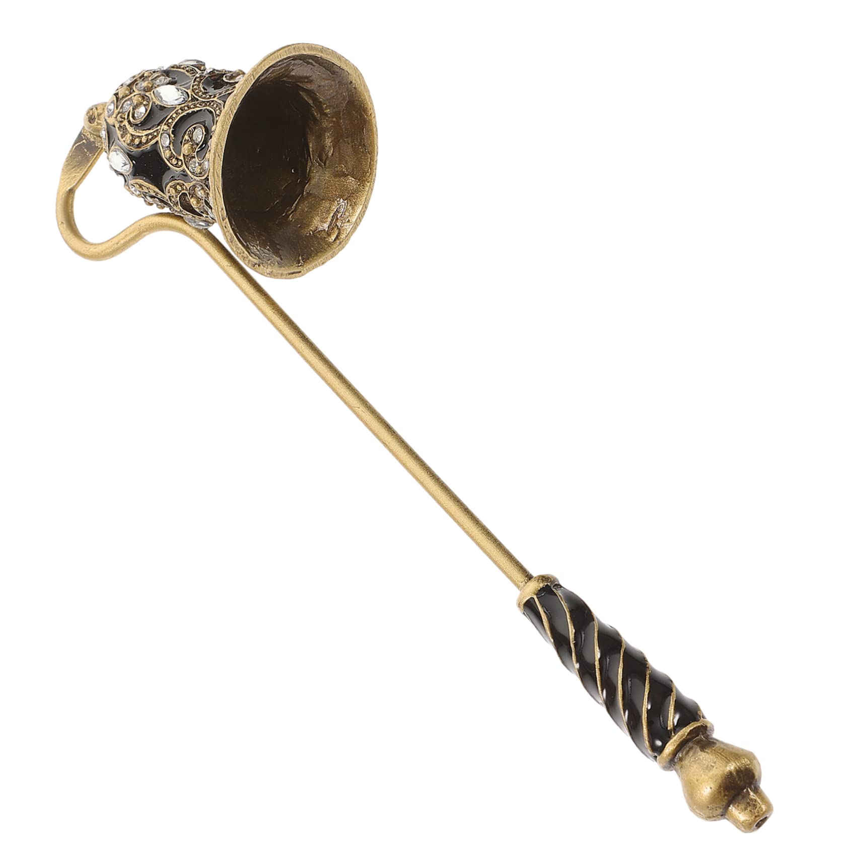 SOLUSTRE Rhinestone Flower Candle Snuffer Elegant Extinguisher Tool for Deep Jars Decorative Accessory for Home Present for Candle Lovers Safe Convenient Use