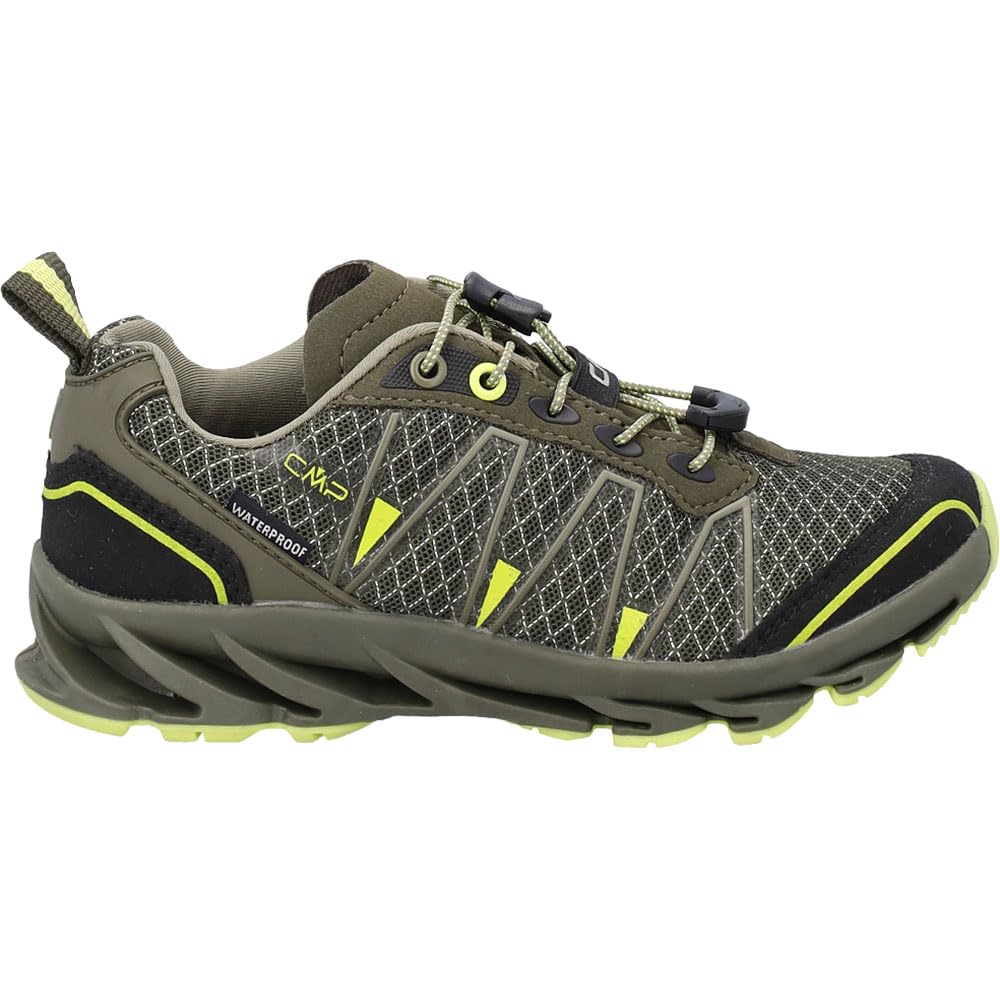 CMP Kids Altak Trail Shoes Wp 2.0, Olive-Acido UK 3