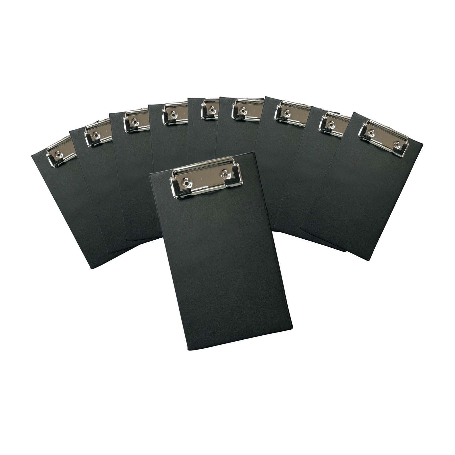 Pack of 10 A6 Black Mini Clipboards - Ideal for Orders Restaurants/Bars/Pubs