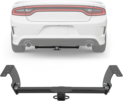 Class 3 Rear Trailer Hitch, 2 Inch Receiver Compatible with 2011-2023 Dodge Charger Challenger Compatible with 2015-2023 Chrysler 300