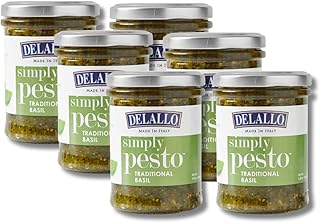 DeLallo Traditional Basil Pesto, Made in Italy, Gourmet Spread, Ready to...