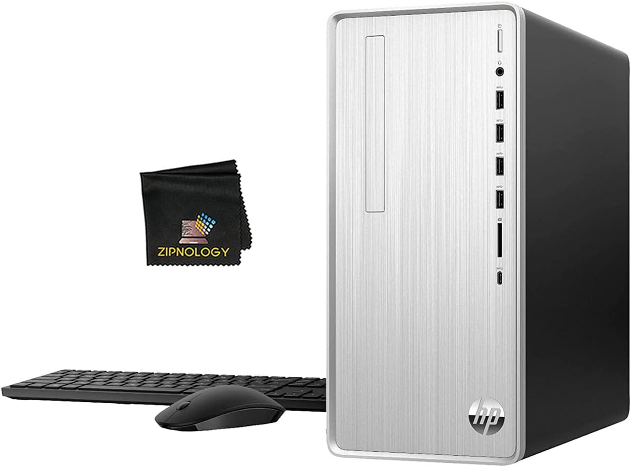 Pavilion Desktop PC - AMD Ryzen 7 5700G - 1 TB SSD - 16 GB DDR4 - Windows 11 Home - AMD Radeon Graphics + Zipnology Screen Cleaning Cloth Bundle – New