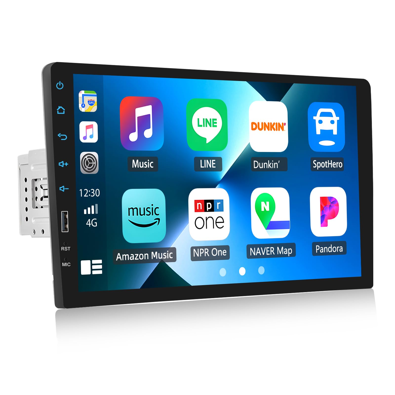 CAMECHO Radio Coche 1 DIN con Carplay Inalámbrico Android Auto, Autoradio con Pantalla de 9 Pulgadas, Bluetooth Manos Libres, Radio FM/Mirror Link/Soporta USB
