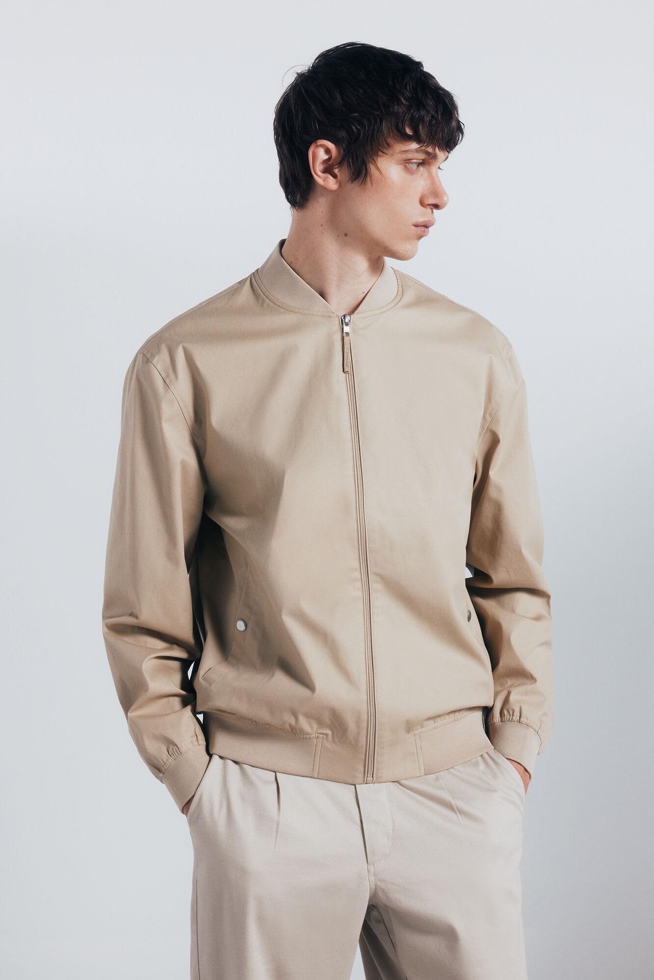 Springfield Light Basic Bomber. 100% Cotton Giacca leggera Uomo