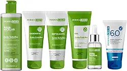 Kits Skincare Limpeza de Peles Oleosas Salicilico Anti Acne Protetor Solar