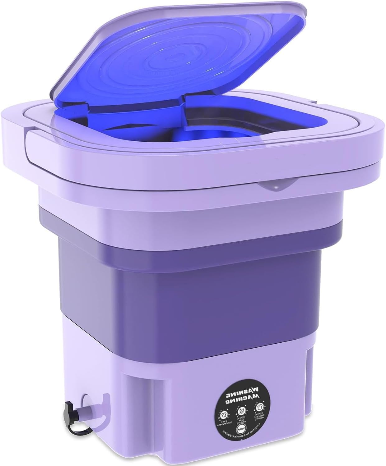 Foldable Washing Machine, 9L High Capacity Mini Washer with 3 Modes Deep Cleaning Half Automatic