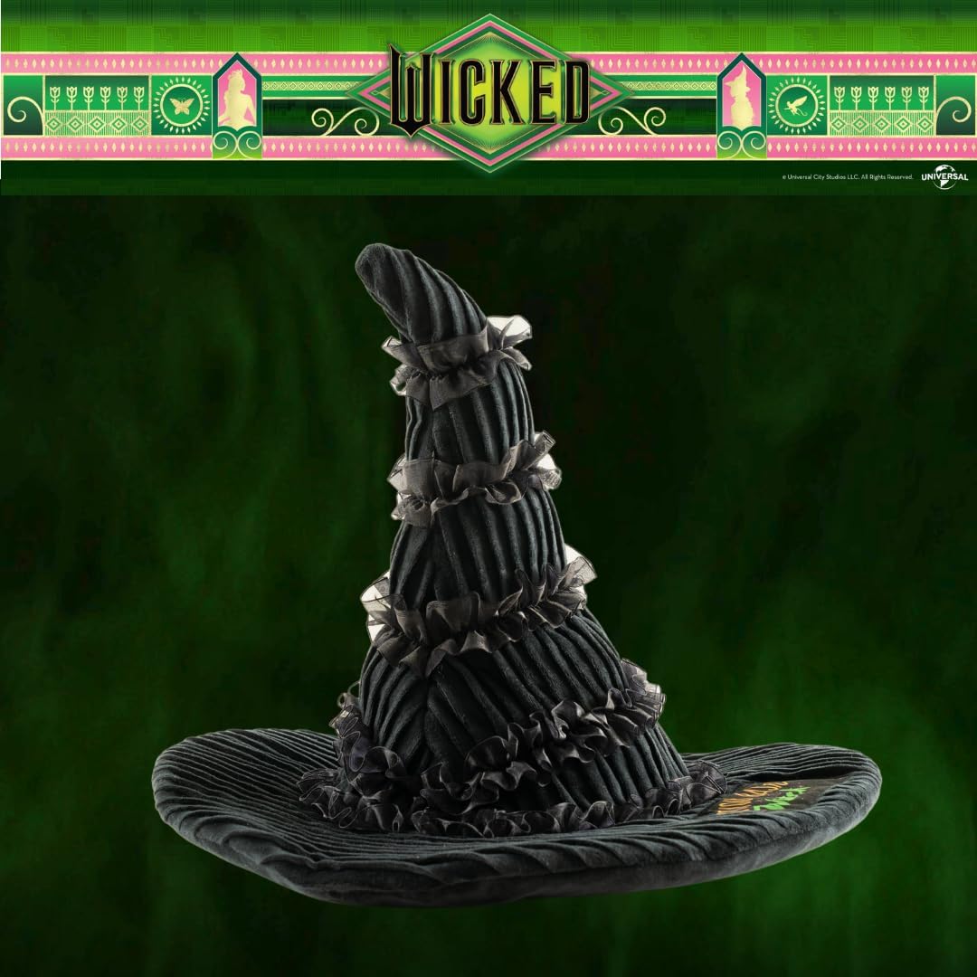 Wicked Elphaba's Witch Hat Bedding Super Soft Plush Decorative Throw Pillow, 14 in X 9 in, (Officially Licensed Product) By Franco Collectibles