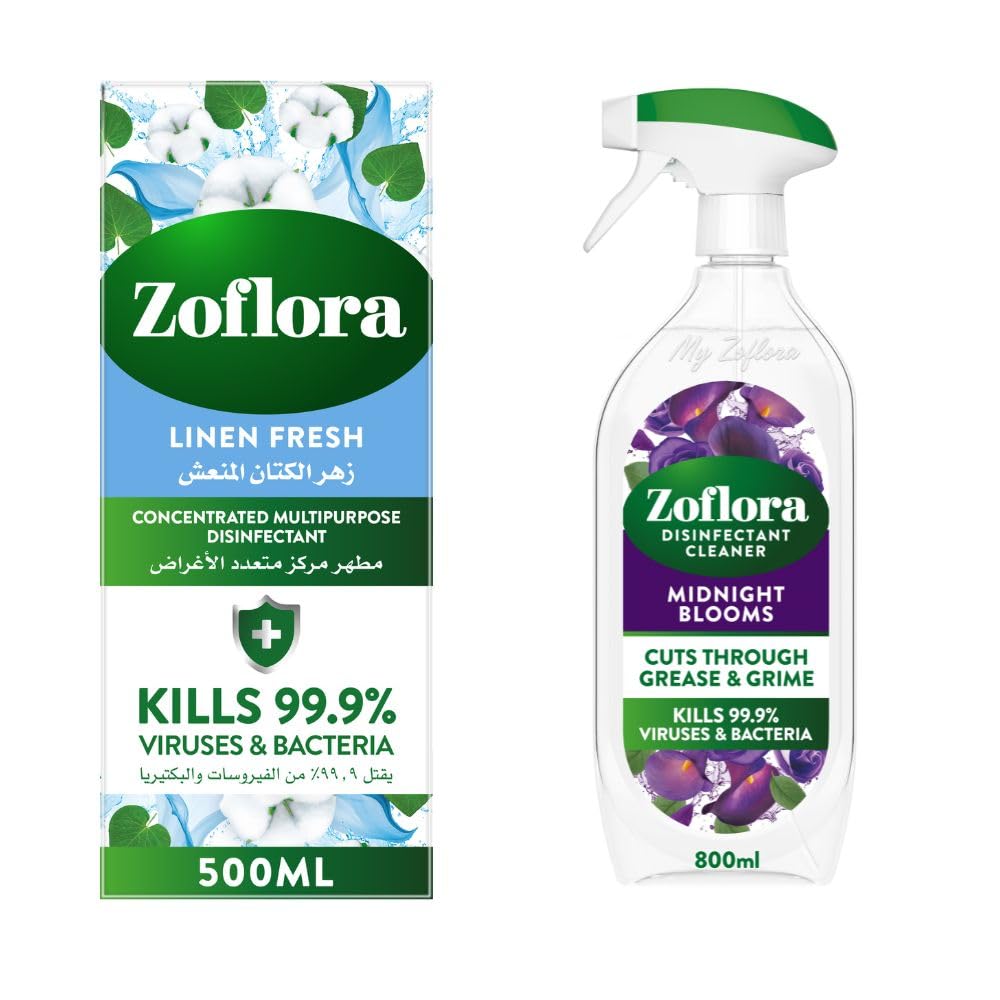 Linen Fresh 500ml + Zoflora Midnigt Bloom Triger 800ml