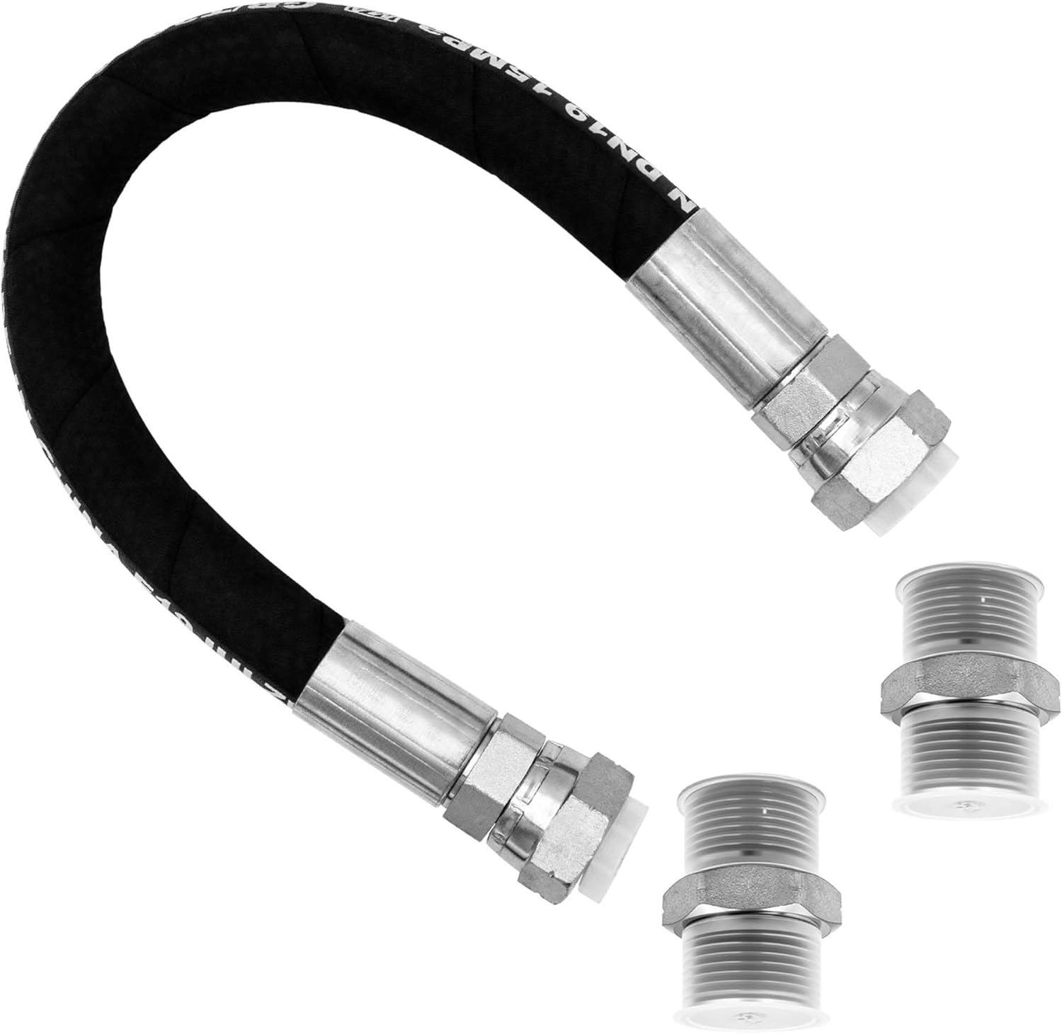 3/4" x 20"Length, 3/4" NPT Male Connector Upgraded Compressor Jumper Hose 450 PSI &750°F (1pc black)