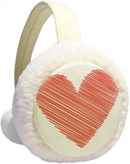 Heart Graffiti Line Protetor de orelhas para o dia dos namorados, inverno, gorro de lã para ambientes externos