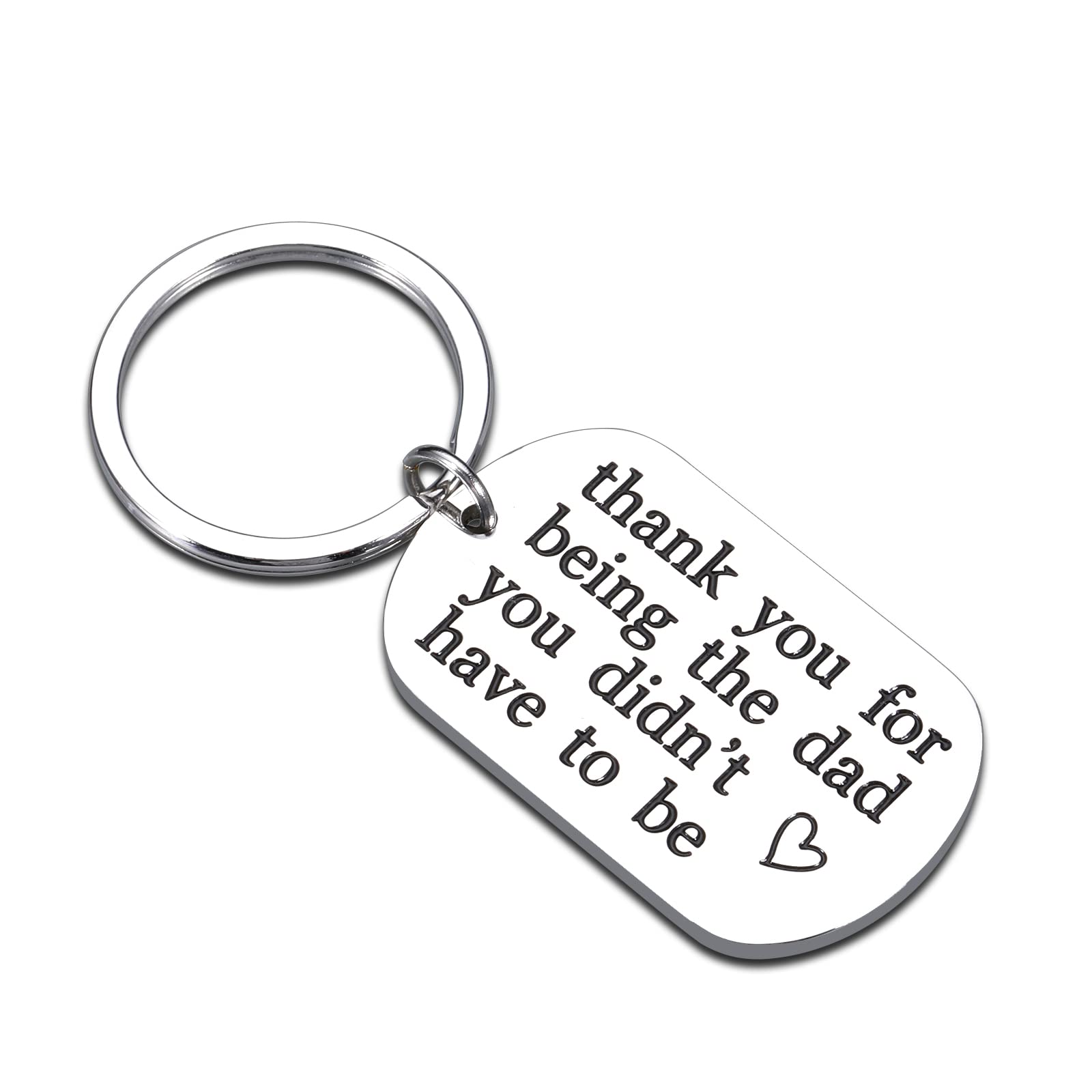 AeonovsFather Day Gift for Dad from Daughter Son for Birthday Christmas Appreciation Keychain for Daddy Stepdad Gift for Stepfather Father In Law Thank You for Being The Dad You Didn't Have to Be Keyring