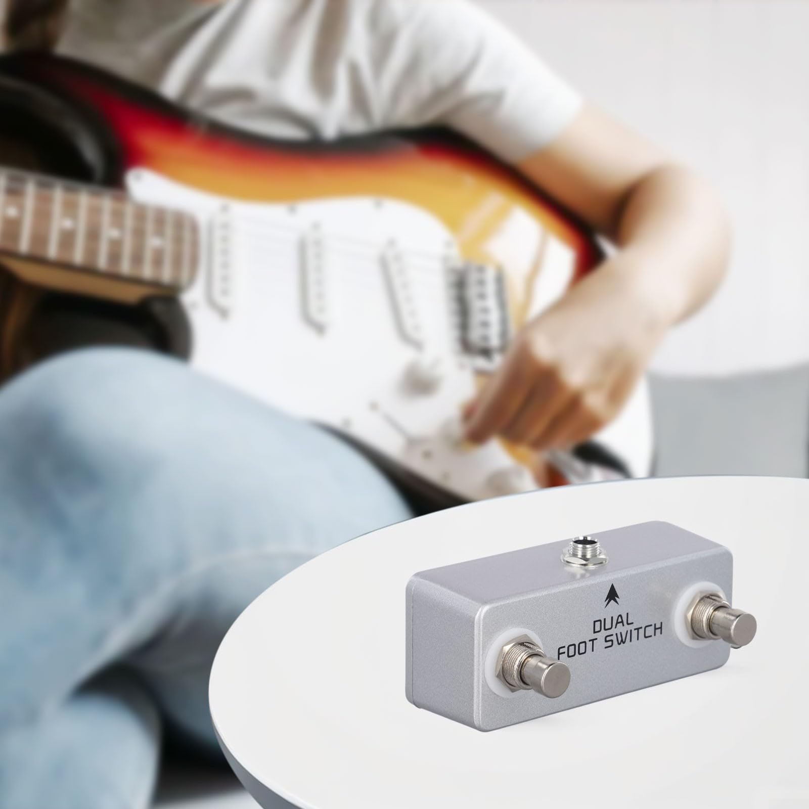 Doppio interruttore a pedale a scatto per amplificatori per chitarra ed effetti a pedale True Bypass Metal Switch per controllo delle prestazioni del palco