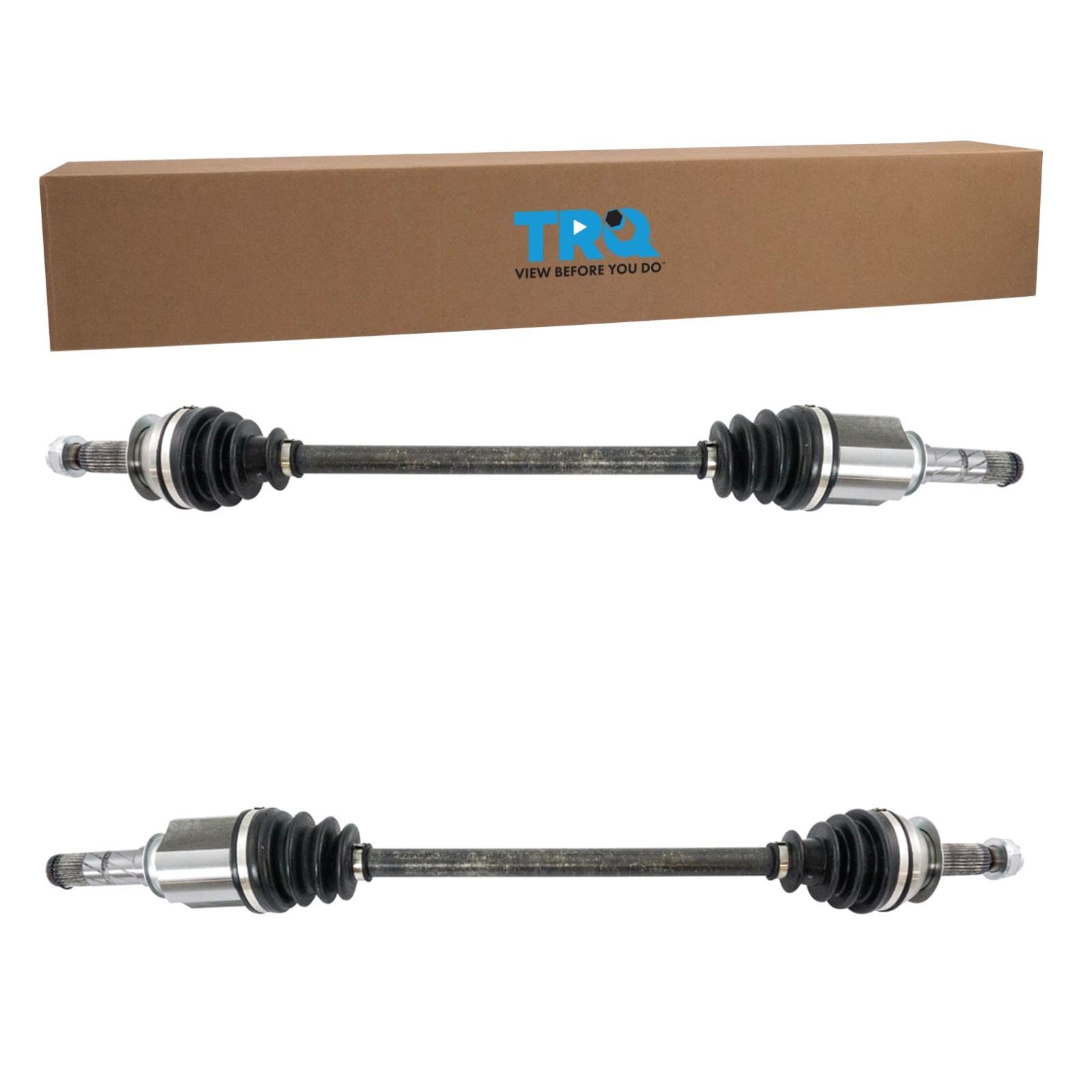TRQ Front Driver and Passenger Side CV Axle Assembly 2 Piece Set Compatible with 2009-2013 Subaru Forester 2011-2014 Impreza WRX