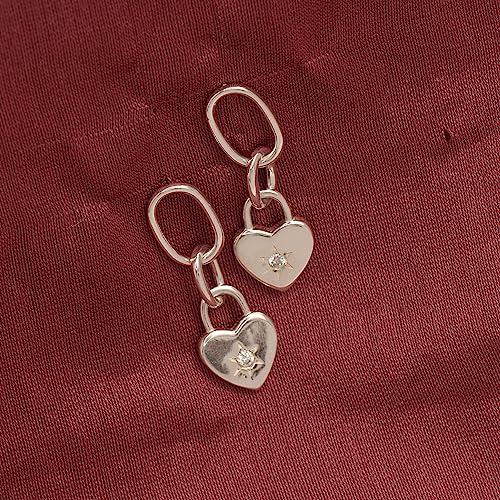 Charmsy 925 Sterling Silver Stud Dangle Drop Earrings for Women | Minimalist Silver Bar Cubic Zirconia Drop Earrings | Women's Minimal Hanging Earrings jewelry3