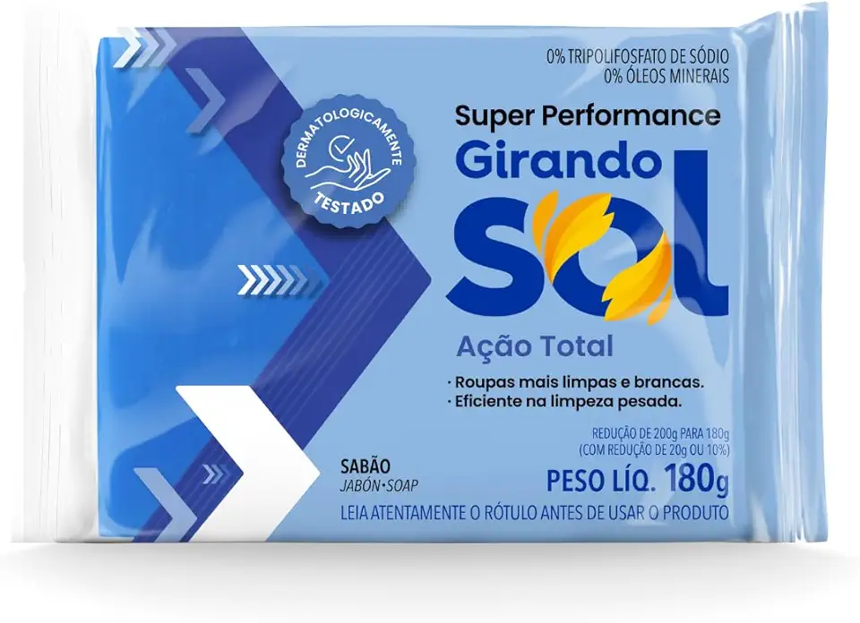 Girando Sol Sabão Em Barra Azul 200G