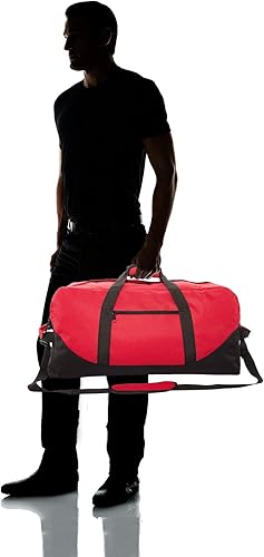Miniatura 6 de Bolso deportivo Dalix Big Adventure. Bolso deportivo grande de lona para el gimnasio de 25 pulgadas, Rojo, XL