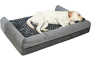 MIHIKK Orthopedic Dog Bed for Medium or Large Dogs - XL Pet...
