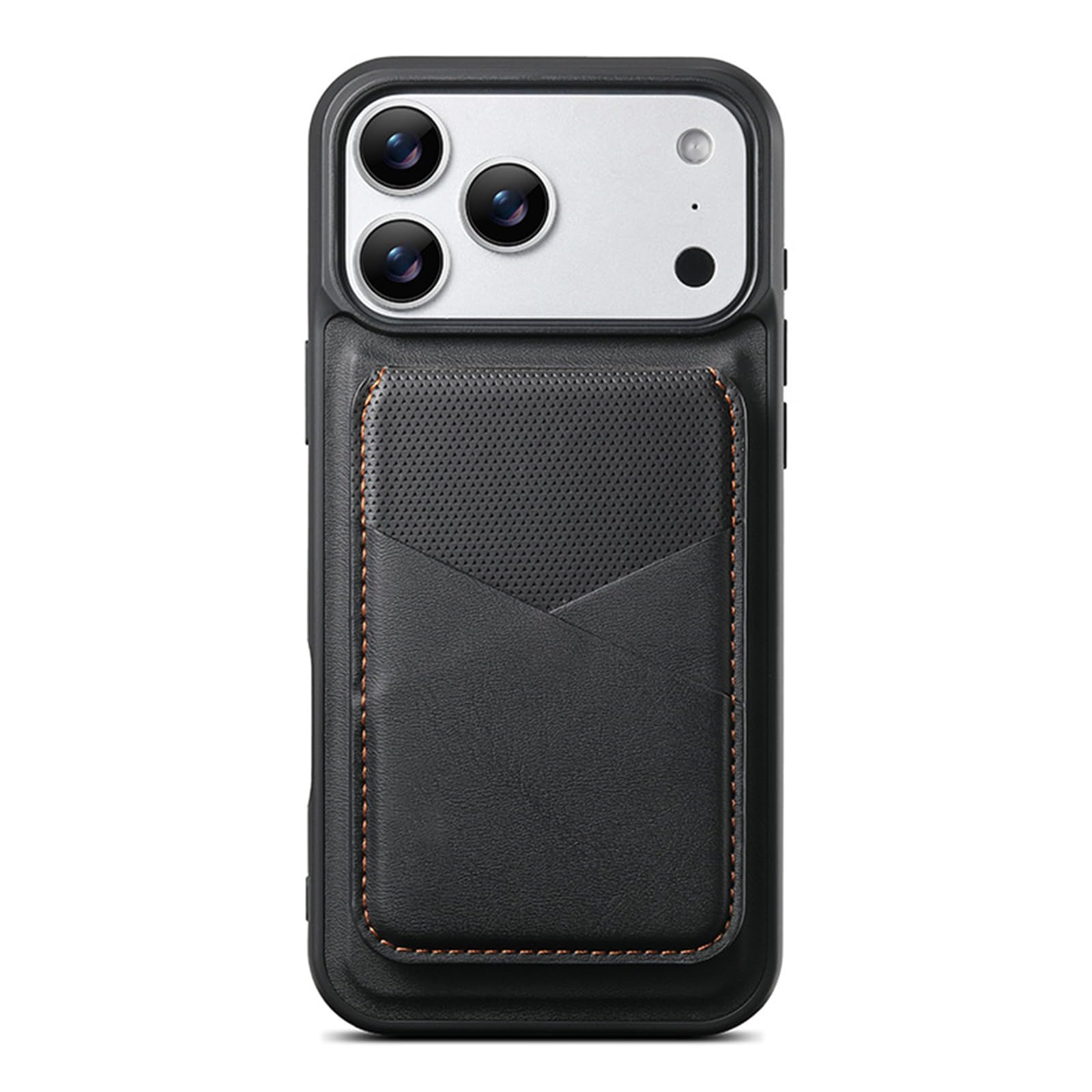 MFAOSHI Magnetic Case for iPhone 17 Pro Max/17 Pro/17 Air/17, Detachable Wallet Card Holder Leather Cover with Kickstand Function Case,Black,17 Pro