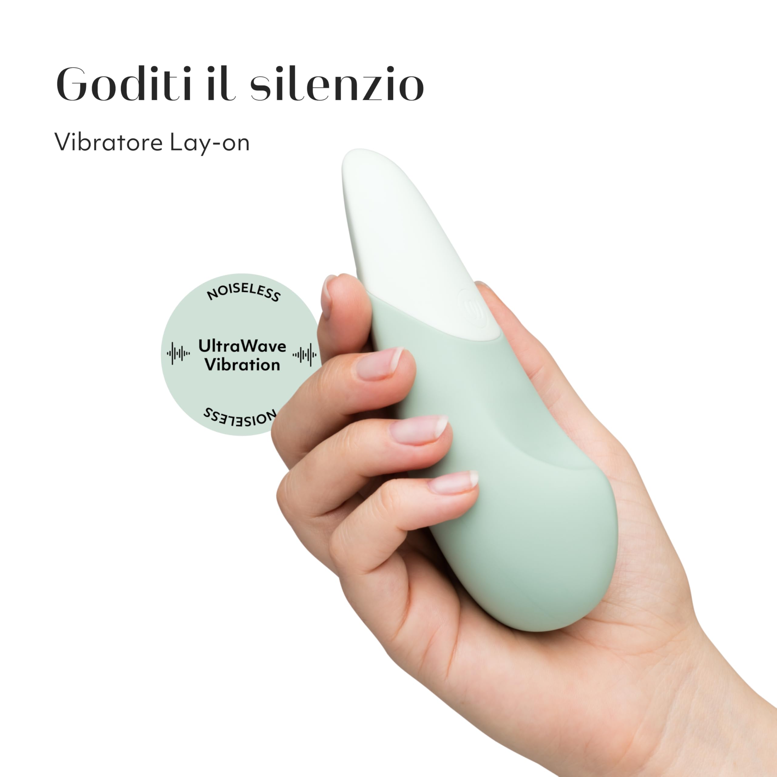 Womanizer Vibe - Vibratore Lay-on per stimolazione clitoridea - Dispositivo per il piacere a vibrazione per adulti con 10 livelli di intensità - Sex toy silenzioso per donne - Salvia