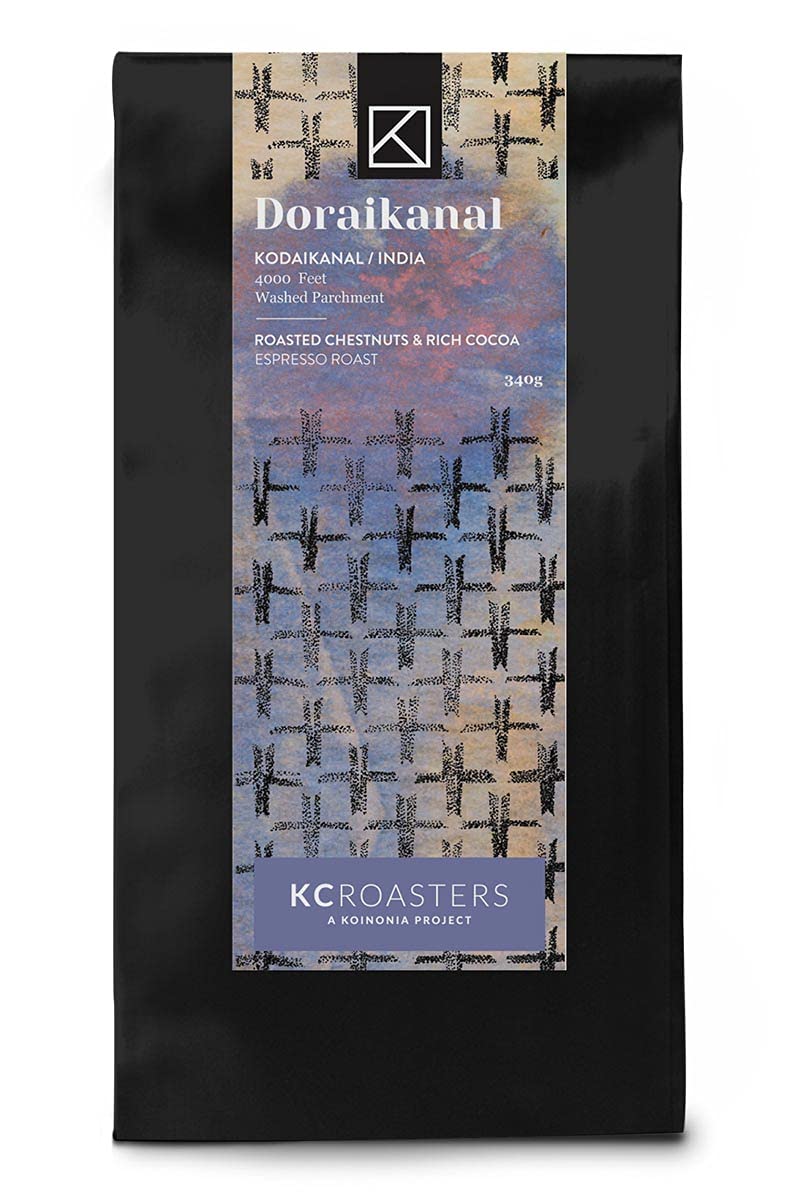 Buy KCROASTERS Doraikanal Coffee 340 gm Dark Roast Arabica Beans Freshly Roasted & Ground for