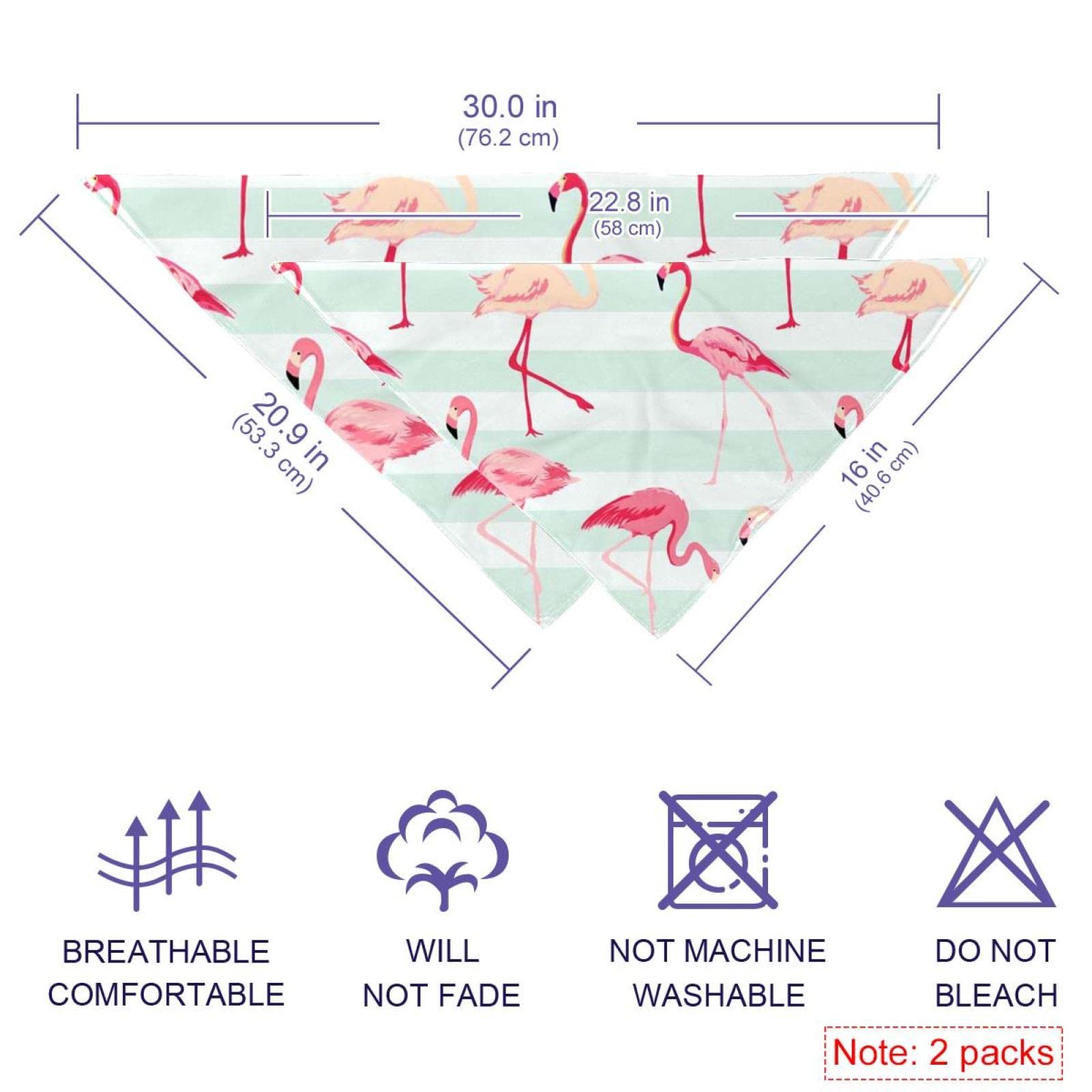 ARING PET Hundehalsband – Flamingo-Druck, Weiches Dreieckstuch, Für Kleine Bis Große Hunde