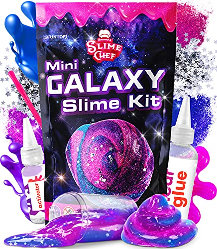Galaxy Slime Making Kit - Galaxy Slime Party Favor Make Your Own Slime Kit for Girls 10-12 Galaxy Slime Glitter - Galaxy Slime Kit for Girls - Slime Kit for Boys 10-12 - Mini Galaxy Glitter Slime