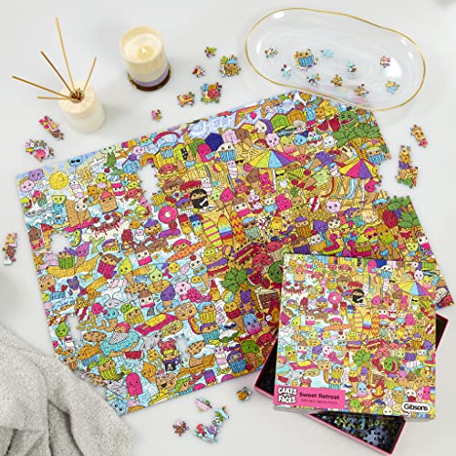Gibsons Sweet Retreat 1000 Piece Jigsaw Puzzle Cute Colourful Sweets Candy Contemporary Design Cartoon Sustainable Jigsaw for Adults Teens Premium 100% Recycled Board - Image 3