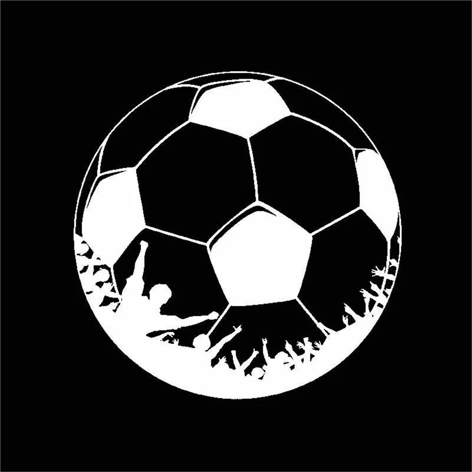 HAfgDJ Football Pattern Stickers On Car Sunscreen and Waterproof Sticker Cover Scratches Car Decoration Motorcycle Decals